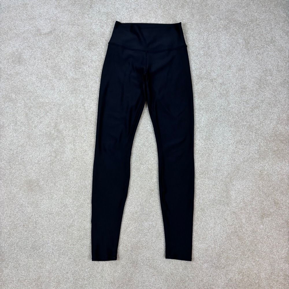 Alo Yoga Womens High Waist Airbrush Leggings Black Full Length Activewear XS